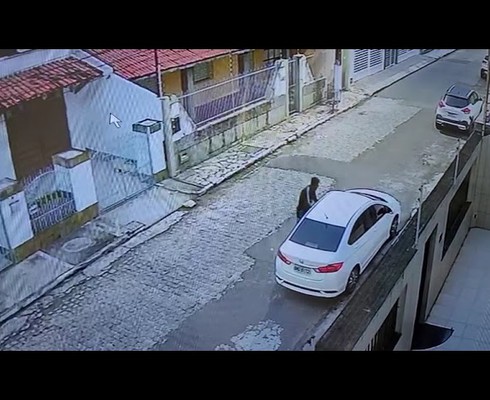Câmeras de segurança flagram suspeito de furto no bairro Luzia