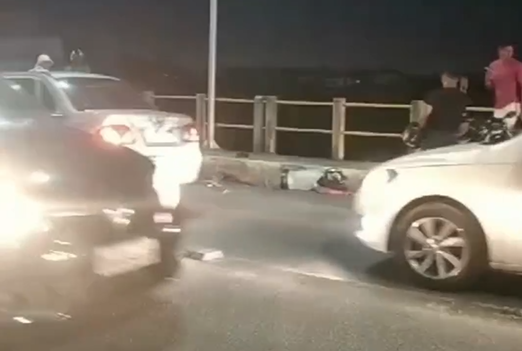 Homem de 54 anos fica ferido após acidente na ponte do conjunto João Alves; VÍDEO