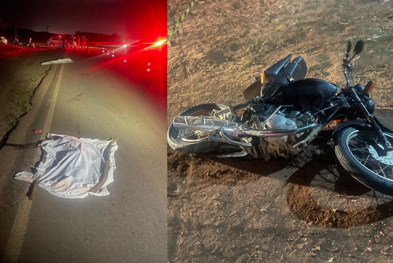 Três pessoas morrem após colisão entre moto e caminhão na SE-230, em Canindé de São Francisco