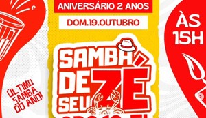 Samba de Seu Zé celebra dois anos com edição especial beneficente em Aracaju