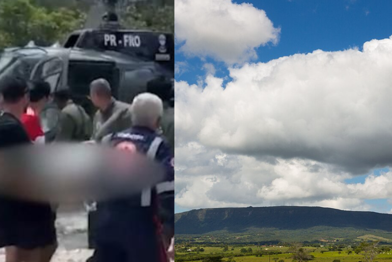 Mulher é resgatada desacordada em cachoeira da Serra de Itabaiana