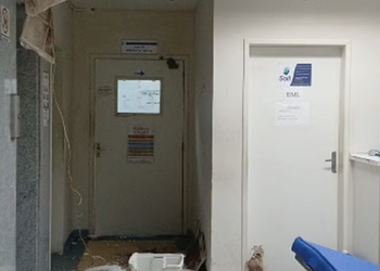 Parte do teto do Hospital Universitário de Aracaju desaba durante a madrugada