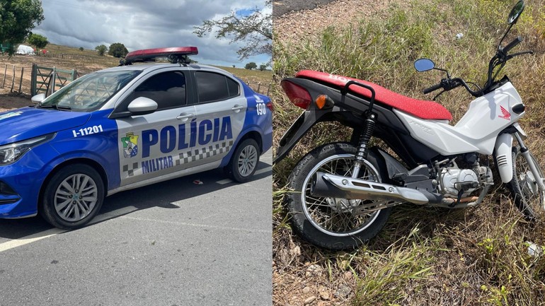 Motociclista fica ferido após colidir com viatura da PM na SE-290