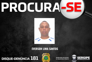 Polícia divulga imagem de suspeito de feminicídio e intensifica buscas em Aracaju