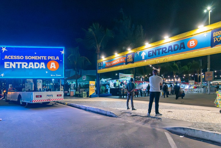 Acesso ao Arraiá do Povo se mantém apenas por um dos portões nesta quarta (10)