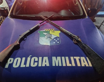 Polícia Militar apreende duas armas de fogo durante operação em Poço Redondo