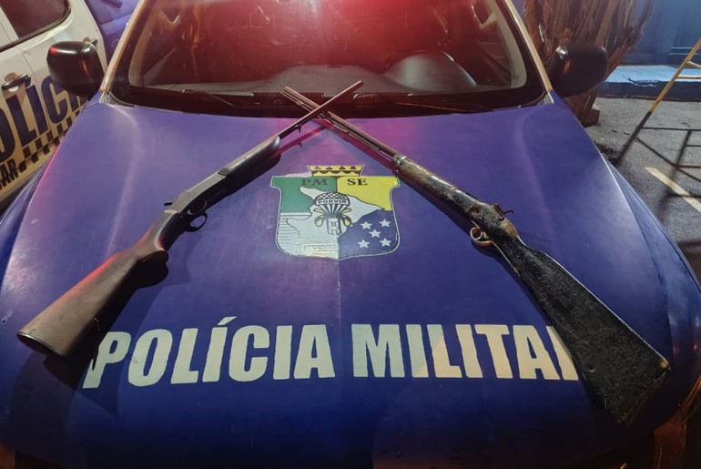 Polícia Militar apreende duas armas de fogo durante operação em Poço Redondo