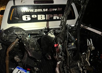 Motocicleta roubada é encontrada parcialmente desmontada em área de mata em Itaporanga d’Ajuda