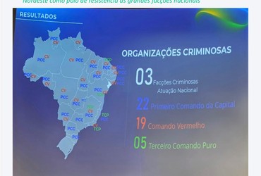 Relatório nacional aponta Sergipe como único estado sem domínio territorial de facções criminosas