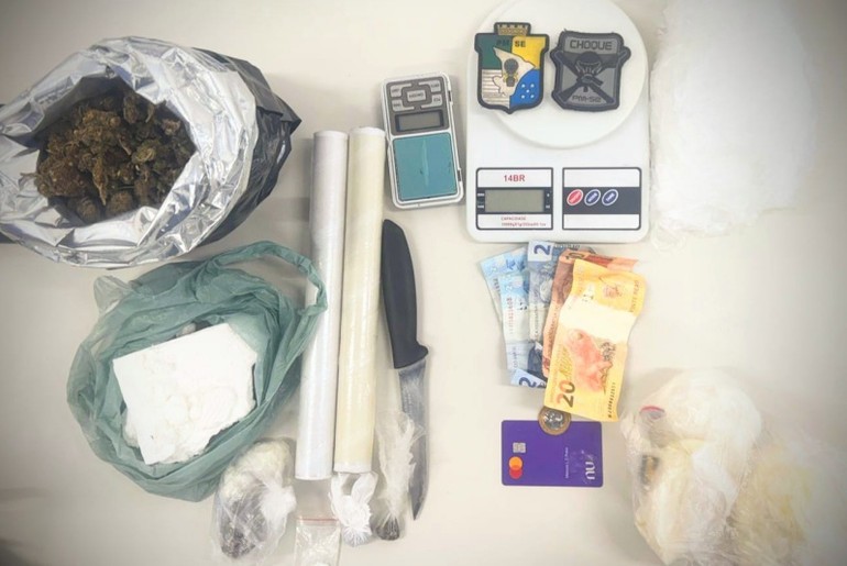 PMSE prende suspeito com drogas e cumpre mandado de prisão no Bairro Cidade Nova