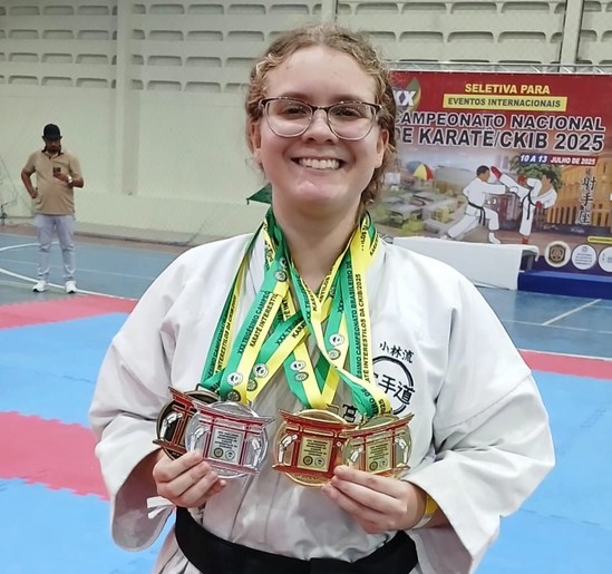 Sergipana conquista tricampeonato nacional de Karatê em 2025