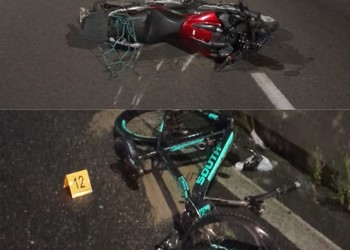 Colisão frontal entre moto e bicicleta deixa dois mortos na Ponte Aracaju-Barra