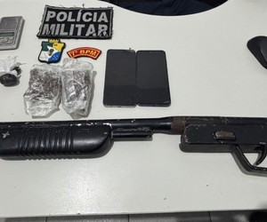 Após denúncias, trio é preso com drogas e arma caseira em Lagarto