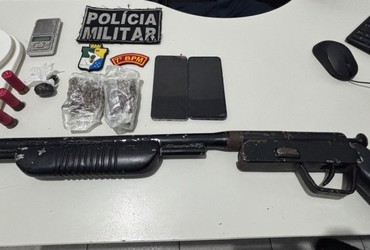 Após denúncias, trio é preso com drogas e arma caseira em Lagarto