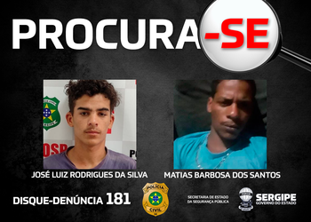Dupla de alta periculosidade é procurada por tentativa de homicídio contra adolescente em Aquidabã