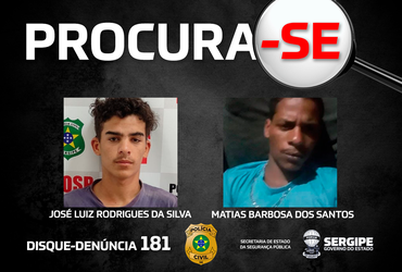 Dupla de alta periculosidade é procurada por tentativa de homicídio contra adolescente em Aquidabã