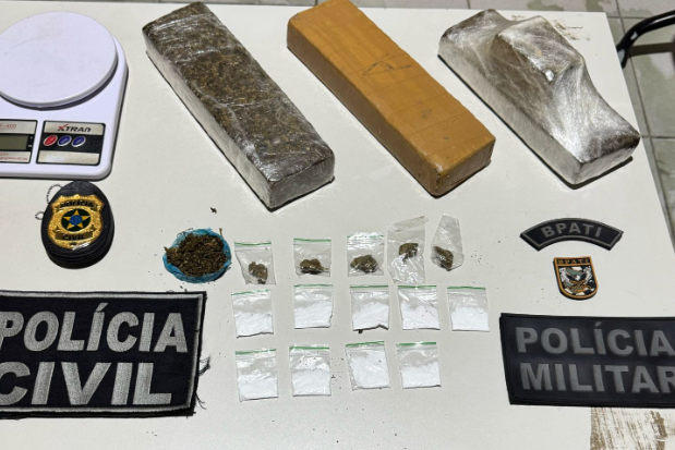 Homem é preso com 3kg de drogas após ação da Polícia Civil em Boquim