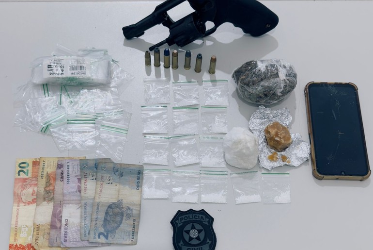 Suspeito de tráfico é preso com drogas e arma em Santa Luzia do Itanhy
