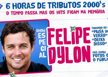 Felipe Dylon é atração de festa temática dos anos 2000 em evento nostálgico