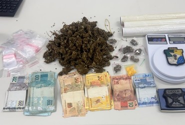 Suspeito de tráfico é preso com R$ 5 mil em espécie no bairro Dom Luciano