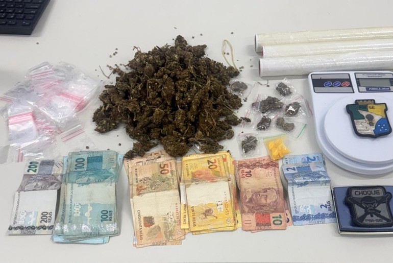 Suspeito de tráfico é preso com R$ 5 mil em espécie no bairro Dom Luciano