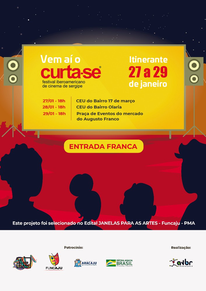 Curta-SE Itinerante: prefeitura leva sessões gratuitas de cinema a três bairros de Aracaju