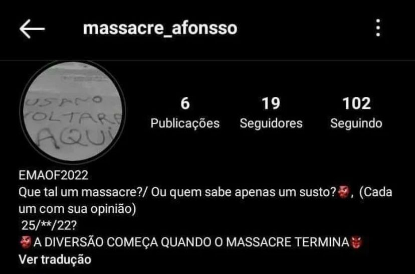 Perfil criado por aluno com ameaça de massacre é investigado pela Polícia Civil de Sergipe