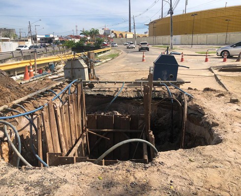 Trecho da Zona Sul de Aracaju é interditado para reparo em sistema de esgoto