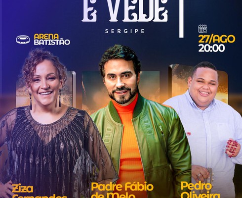 Padre Fábio de Melo apresenta show em Aracaju no dia 27 de agosto