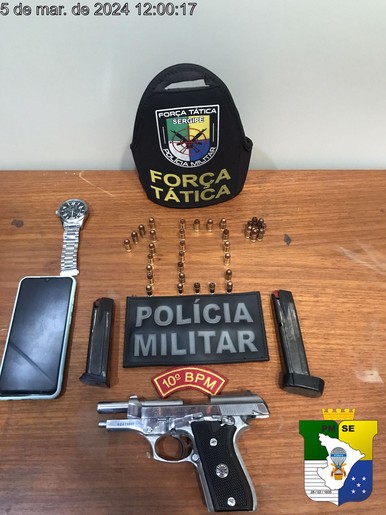 Homem é preso por porte ilegal de arma de fogo em Nossa Senhora das Dores