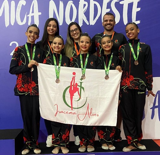 Ginastas sergipanas conquistam pódio no Torneio Regional Nordeste de GR 2025