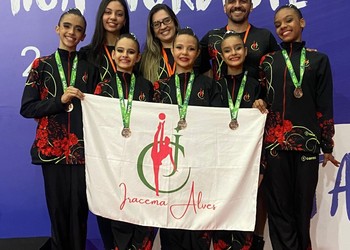 Ginastas sergipanas conquistam pódio no Torneio Regional Nordeste de GR 2025