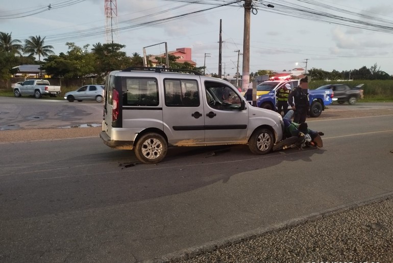 Motociclista fica ferido após colisão com carro na Rodovia SE-050, em Aracaju