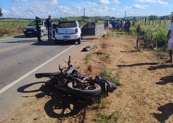 Motociclista morre ao colidir com carro em Riachão do Dantas