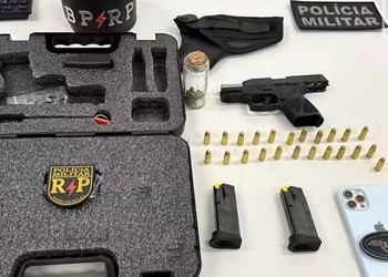 Homem é preso em flagrante por porte ilegal de arma, direção perigosa e posse de drogas em Aracaju