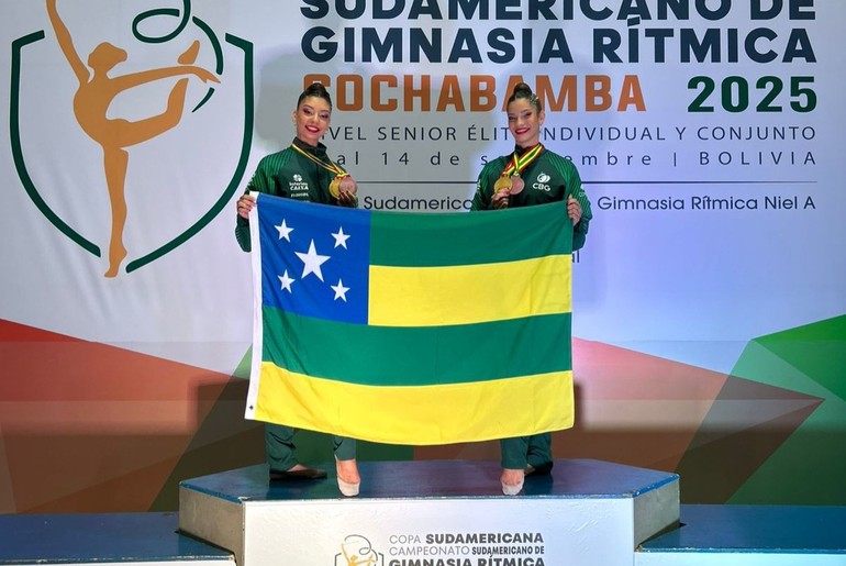 Ginastas sergipanas conquistam ouro por equipes no Sul-Americano de Ginástica Rítmica