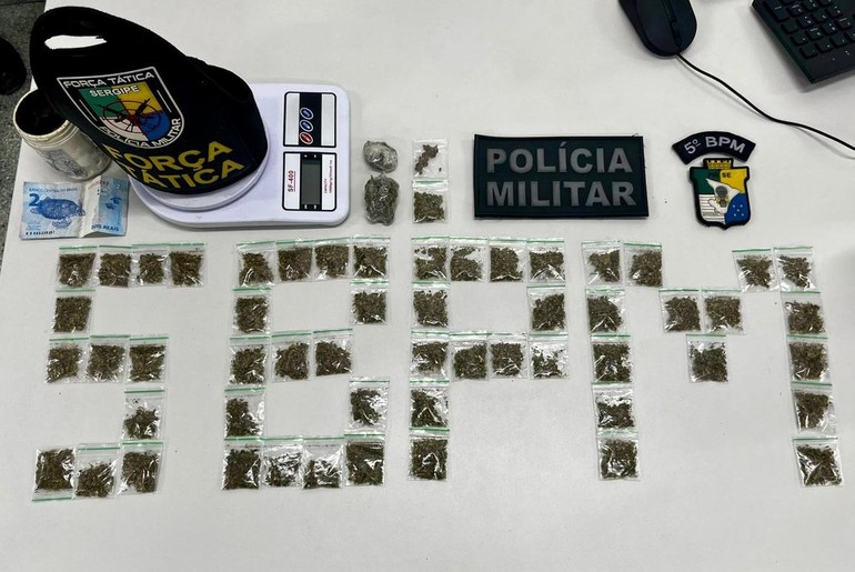 Força Tática do 5º BPM prende homem por tráfico de drogas em Socorro
