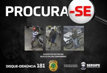 Suspeitos que roubaram 15 bicicletas em condomínio na Farolândia tem imagens divulgadas