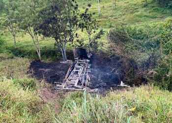 Acidente na BR-101: Caminhão pega fogo após colisão em Umbaúba
