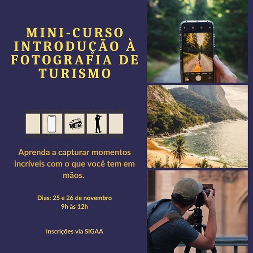 “Minicurso Introdução à Fotografia de Turismo” acontece nos dias 25 e 26 de novembro na UFS