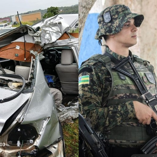 Policial militar morre após carro colidir com poste em São Cristóvão