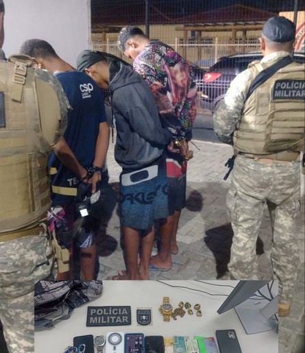 Três suspeitos de roubo são presos no Conjunto João Alves, em Socorro