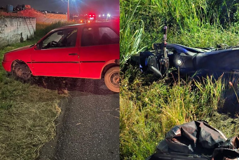 Motociclista fica ferido em colisão frontal com carro na SE-270 em Lagarto