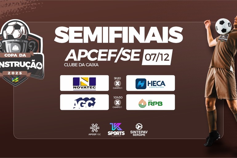 4ª Copa da Construção define semifinalistas neste domingo (7)