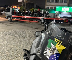 Operação combate “rolezinhos” e apreende motos com escapamento irregular na Grande Aracaju