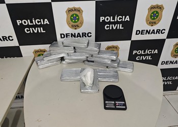 Cerca de 20kg de cocaína avaliados em  R$500 mil são apreendidos em Aracaju