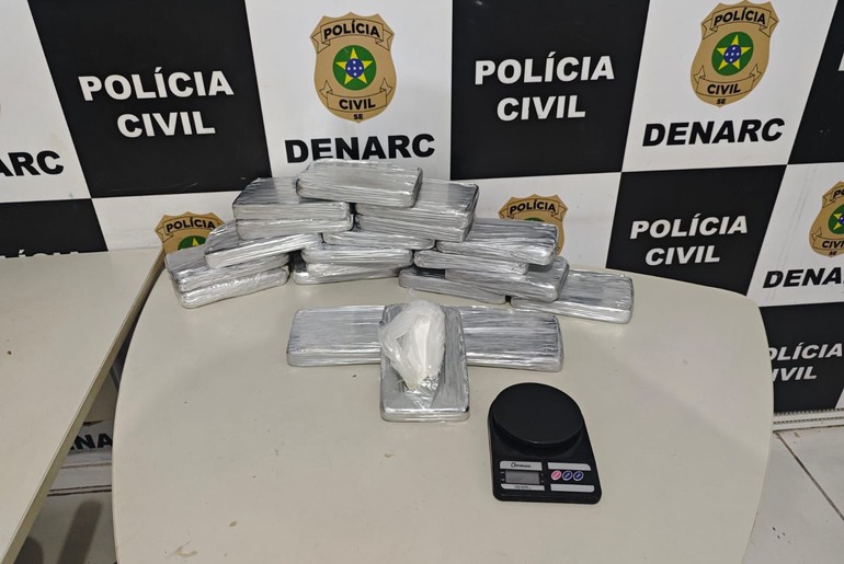 Cerca de 20kg de cocaína avaliados em  R$500 mil são apreendidos em Aracaju