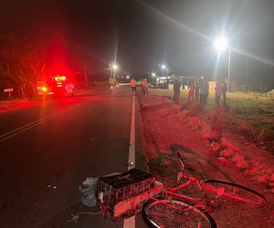 Colisão traseira com moto mata ciclista na SE-245, em Riachuelo
