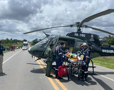 Colisão deixa duas pessoas feridas na BR-235, em Itabaiana