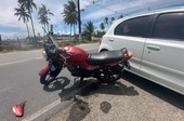 Idoso fica ferido após colisão entre carro e moto na SE-050